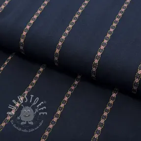 Baumwollstoff JACQUARD DOBBY navy