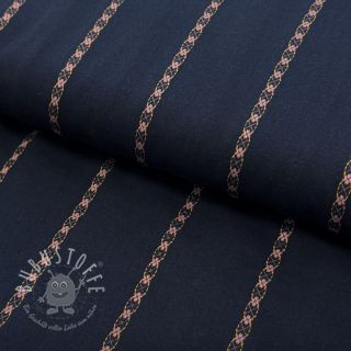 Baumwollstoff JACQUARD DOBBY navy