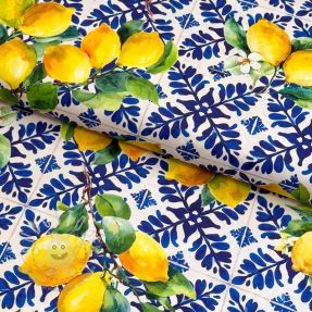 Baumwollstoff VISCOSE Lemons digital print