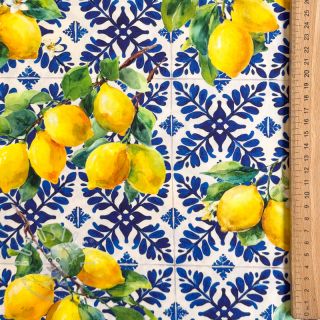Baumwollstoff VISCOSE Lemons digital print