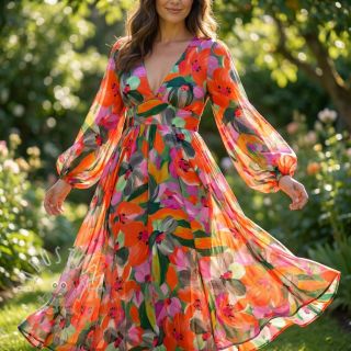 Viskosestoff ECOVERO Flowers multi digital print