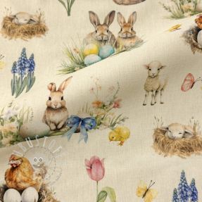 Dekostoff Easter Garden Joy digital print