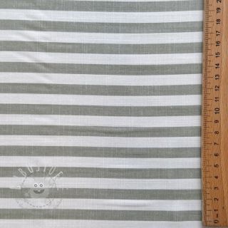 Viskosestoff YARN DYED Stripes SMALL green