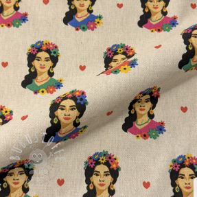 Dekostoff Linenlook premium Viva Flower Girl