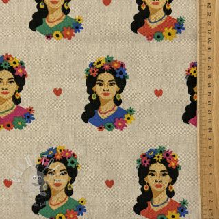 Dekostoff Linenlook premium Viva Flower Girl