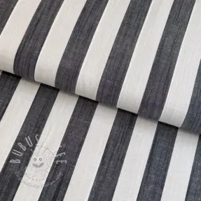 Viskosestoff YARN DYED Stripes BIG navy