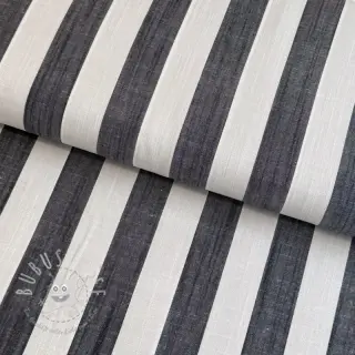 Viskosestoff YARN DYED Stripes BIG navy