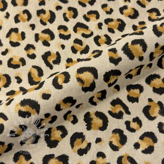 Dekostoff Linenlook premium Leopard Animal Print