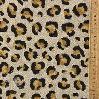 Dekostoff Linenlook premium Leopard Animal Print