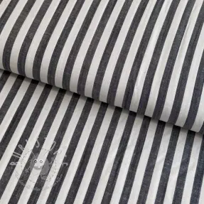 Viskosestoff YARN DYED Stripes SMALL navy