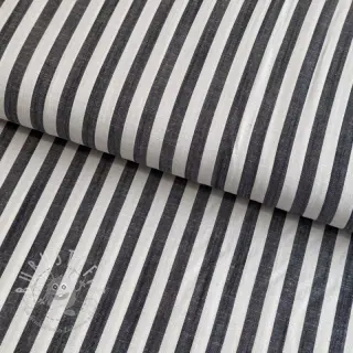 Viskosestoff YARN DYED Stripes SMALL navy