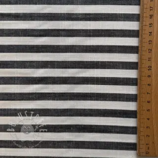 Viskosestoff YARN DYED Stripes SMALL navy