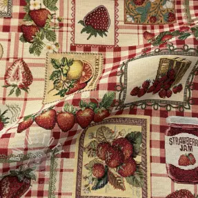 Dekostoff GOBELIN premium Strawberry Jam Check