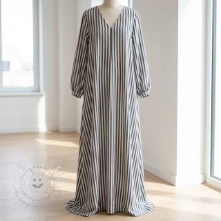 Viskosestoff YARN DYED Stripes SMALL navy