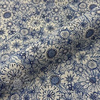 Dekostoff Linenlook Bloom Fully Mix digital print