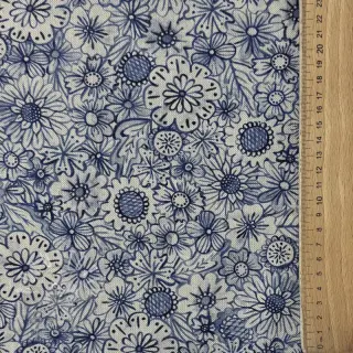 Dekostoff Linenlook Bloom Fully Mix digital print