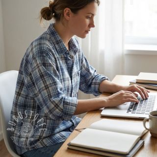 Scottish Check YARN DYED BRUSHED Ria