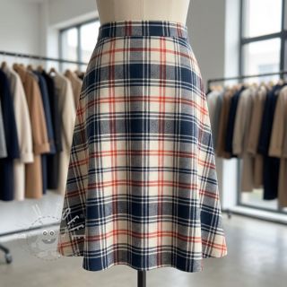 Baumwollstoff YARN DYED BRUSHED Check Mia navy