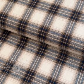 Baumwollstoff YARN DYED BRUSHED Check Tim beige