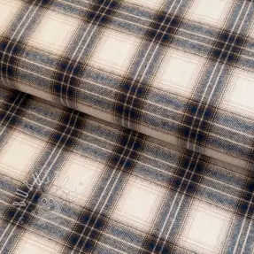 Baumwollstoff YARN DYED BRUSHED Check Tim beige