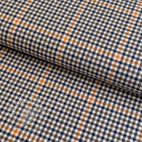 Baumwollstoff YARN DYED BRUSHED Check Mike ecru