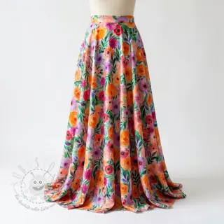 Viskosestoff RADIANCE Flowers Lirie digital print