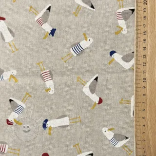 Dekostoff Linenlook premium Seagull dress up