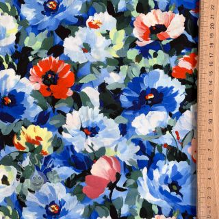 Viskosestoff RADIANCE Flower design A digital print