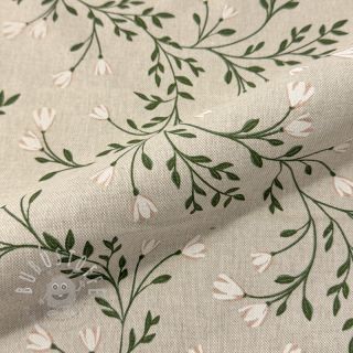 Dekostoff Linenlook premium Flower Bell Garland