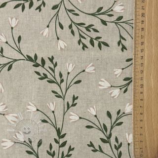 Dekostoff Linenlook premium Flower Bell Garland