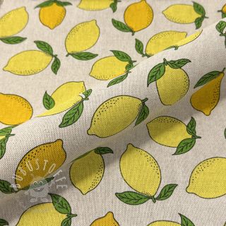 Dekostoff Linenlook premium Sunny Lemon Fruit