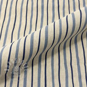 Dekostoff Linenlook premium Wavy Art Stripe