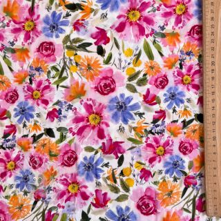 Viskosestoff RADIANCE Flowers Polly digital print