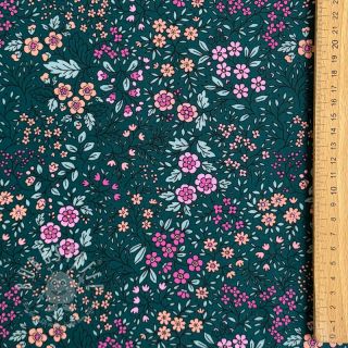 Viskosestoff ECOVERO Flowers Galia green