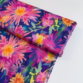 Viskosestoff SATIN Flowers Danna digital print