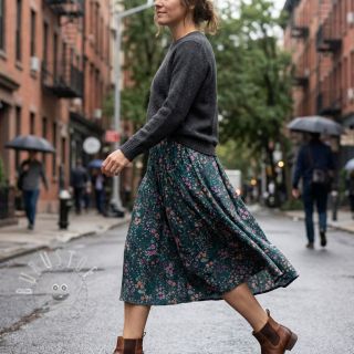 Viskosestoff ECOVERO Flowers Galia green