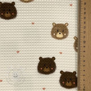Waffelstoff Bears digital print