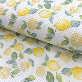 Waffelstoff Lemons digital print