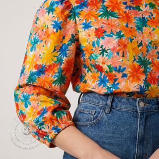 Viskosestoff ECOVERO Flowers design C digital print