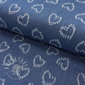 JEANS DENIM JACQUARD Hearts