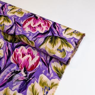 Viskosestoff ECOVERO Flowers design A digital print