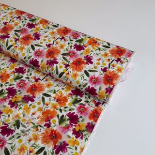 Viskosestoff STRETCH Flowers Sonja digital print