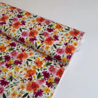 Viskosestoff STRETCH Flowers Sonja digital print