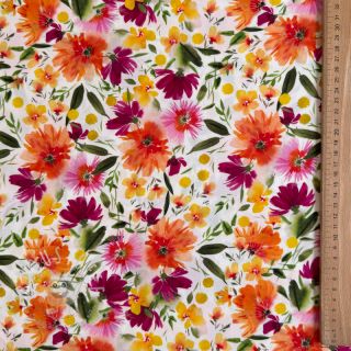 Viskosestoff STRETCH Flowers Sonja digital print
