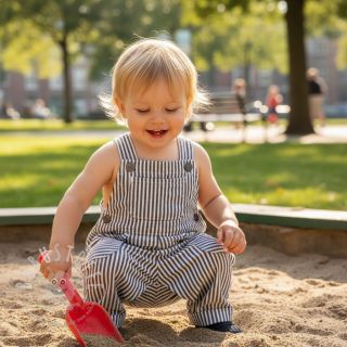 Double gauze/musselin YARN DYED Summer stripe navy