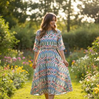 Viskosestoff RADIANCE Fantasia multi digital print