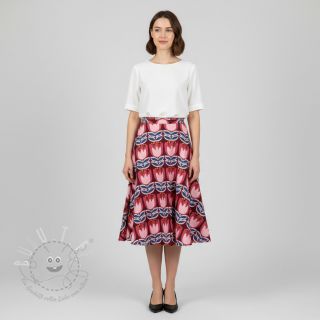 Viskosestoff ECOVERO Flowers Celia burgundy