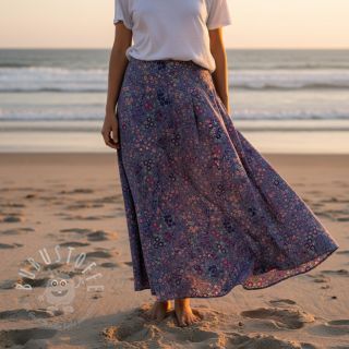 Viskosestoff ECOVERO Flowers Galia purple