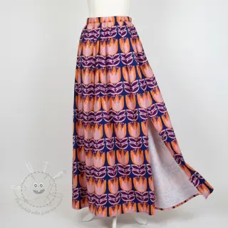 Viskosestoff ECOVERO Flowers Celia cobalt