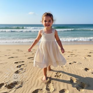 Double gauze/musselin BORDER Helene natural